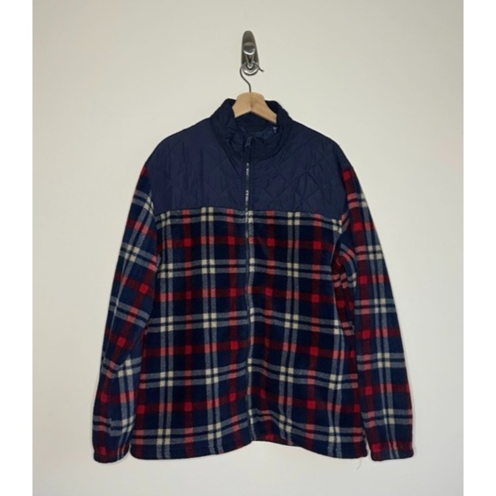 Chaps Full Zip Plaid Jacket  Size Large